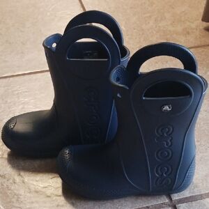 CROCS Kids Dark Blue Rain Boots